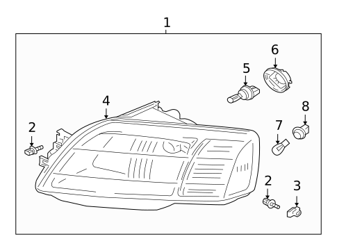 Headlamp Components for 2011 Mitsubishi Endeavor #0