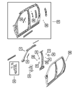 55372806AA - Body Sheet Metal Except Doors: Grab Handle Bracket, Left for Mopar Image