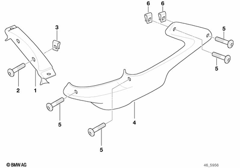Motorcycle Trim Section, Windshield for 1997 BMW-Motorrad F 650 ST #4