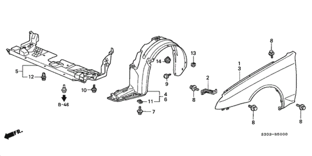 Fender for 1997 Honda Prelude #0