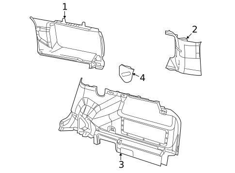 Interior Trim - Quarter Panels for 2014 Jeep Patriot #0