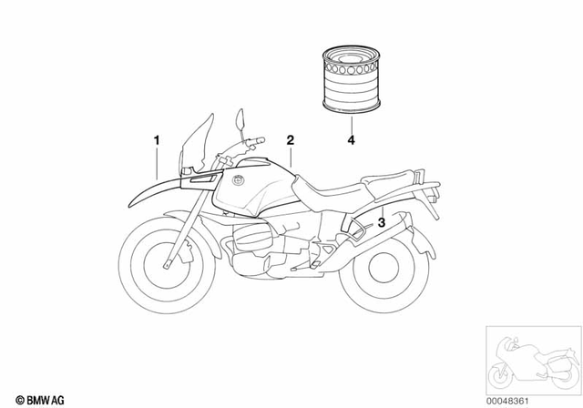 46622313387 - Body Equipment: Wheel Cover, Primed, Rear -  for BMW-Motorrad Image
