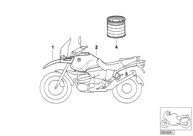 46622313387 - Body Equipment: Wheel Cover, Primed, Rear -  for BMW-Motorrad Image