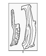 63610S00A12ZZ - Body: Stiffener for Honda: Civic Image