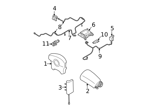 Air Bag Components for 2002 Subaru Outback #0