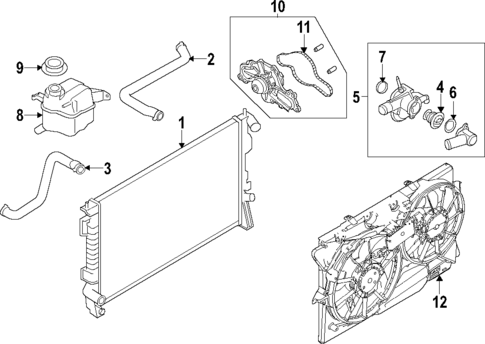 Radiator & Components for 2016 Ford Police Interceptor Sedan #1