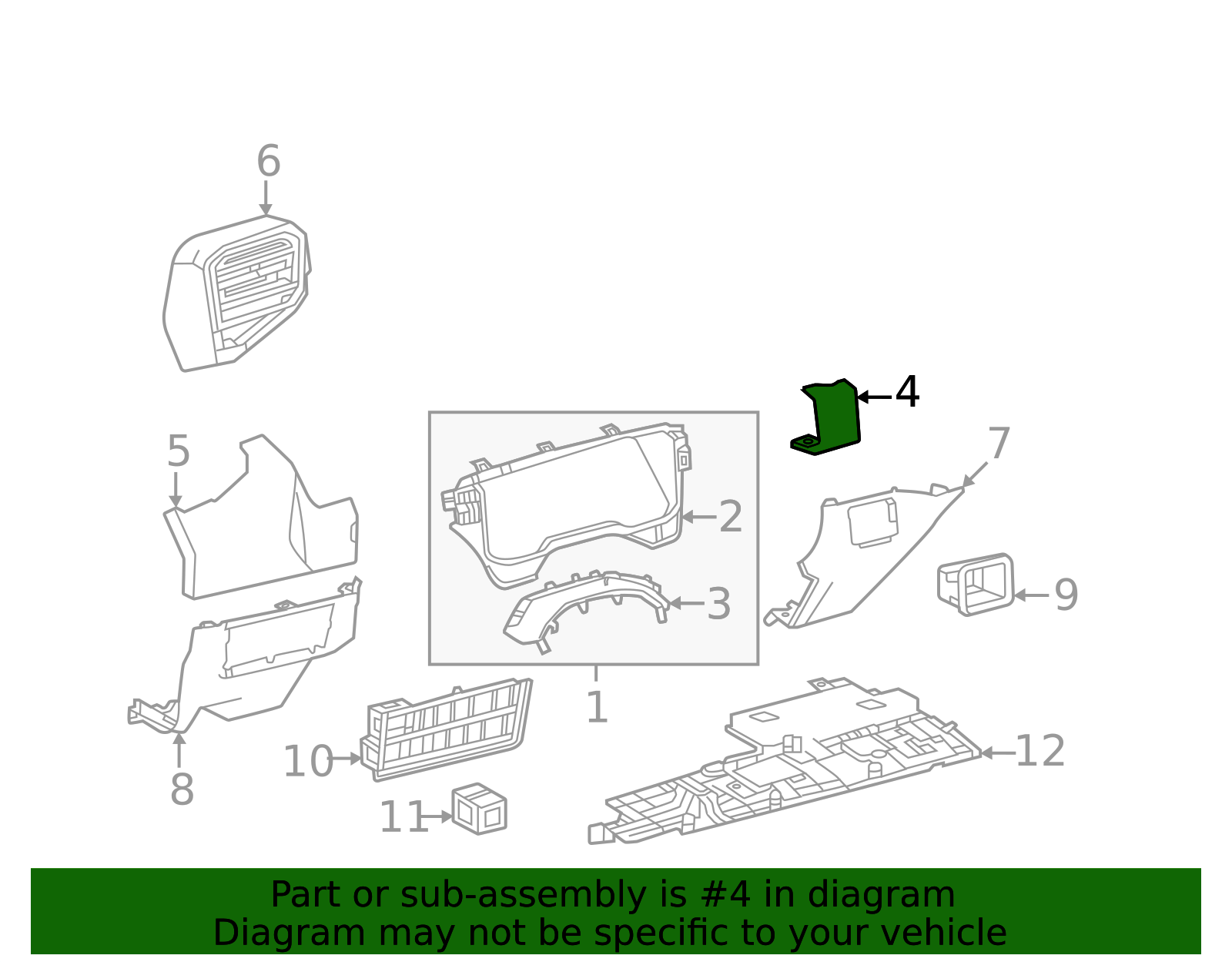 2023-2025 Toyota Sequoia Finish Panel 55475-0C140-B2 | MotorMotor