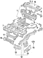 65523SH3300ZZ - Body: Jack Bracket for Honda: Civic, CRX Image