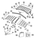 5VN10AAAAQ - Body Sheet Metal Except Doors: Targa Top Panel, Right for Mopar Image