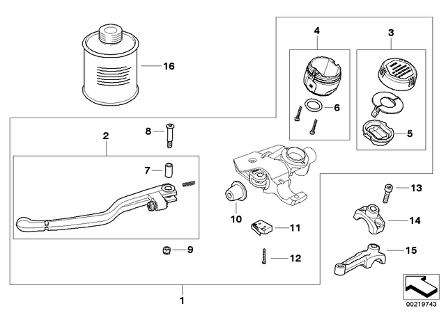 32727728852 - : Clutch Control Assembly for BMW-Motorrad Image