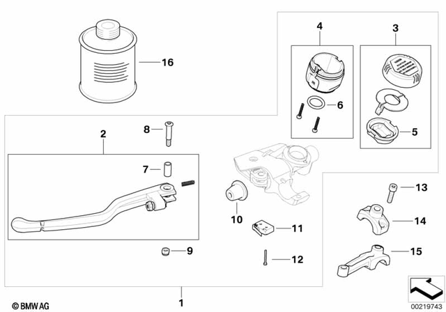 32727728852 - : Clutch Control Assembly for BMW-Motorrad Image