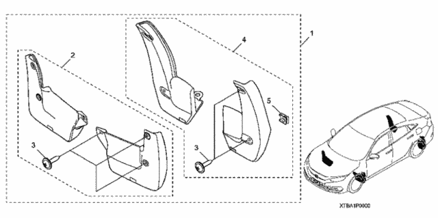 Splash Guards for 2016 Honda Civic #0