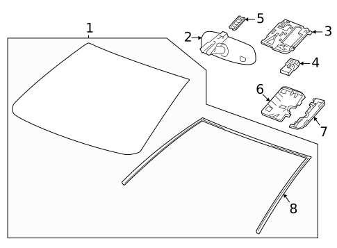 Glass - Windshield for 2018 Chevrolet Spark #0