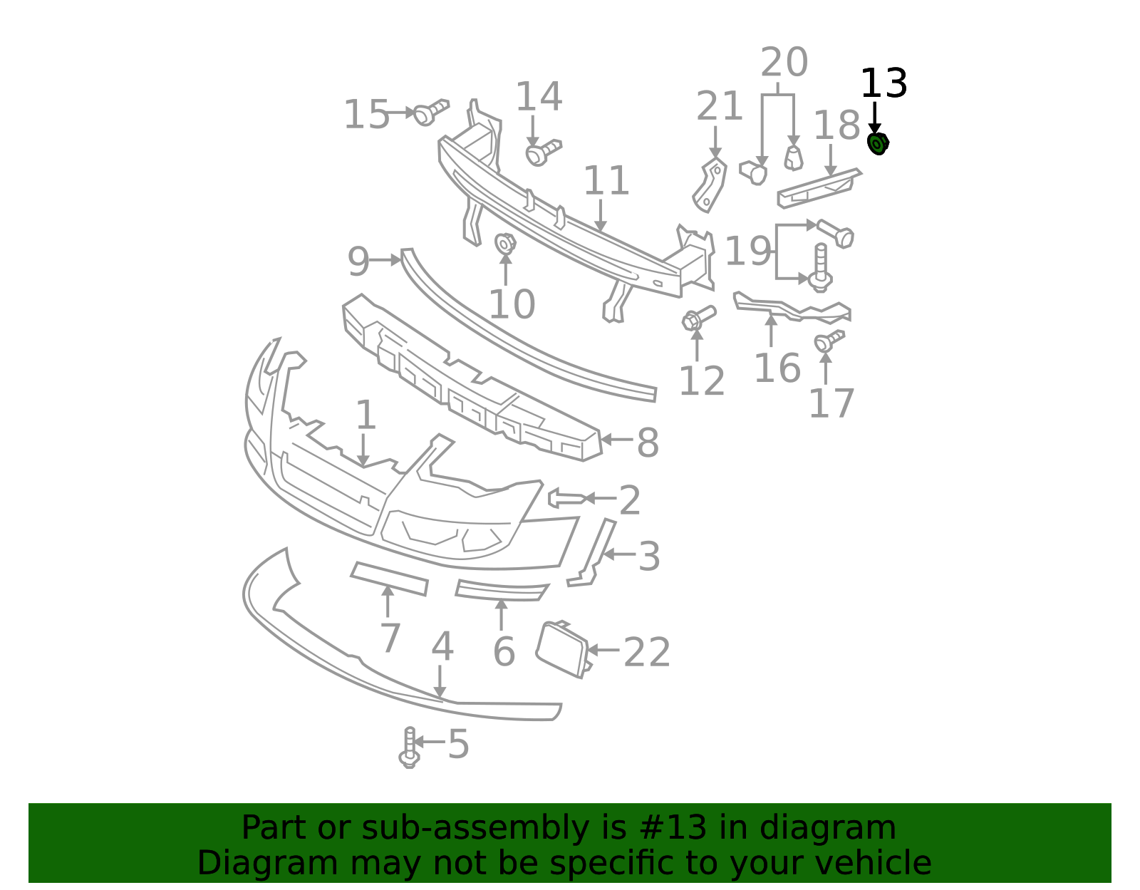 Oem 26f Wht 2006-2010 Volkswagen Passat Impact Bar Nut WHT-001-002 | OEM Parts Online