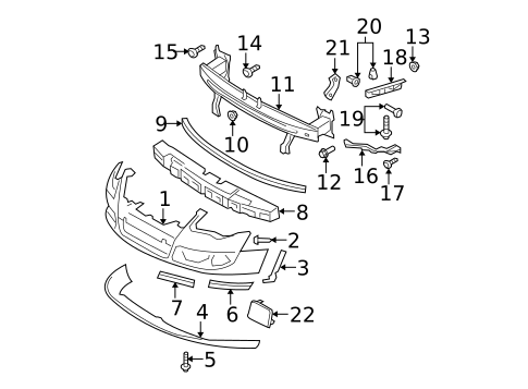 Bumper & Components - Front for 2007 Volkswagen Passat #0