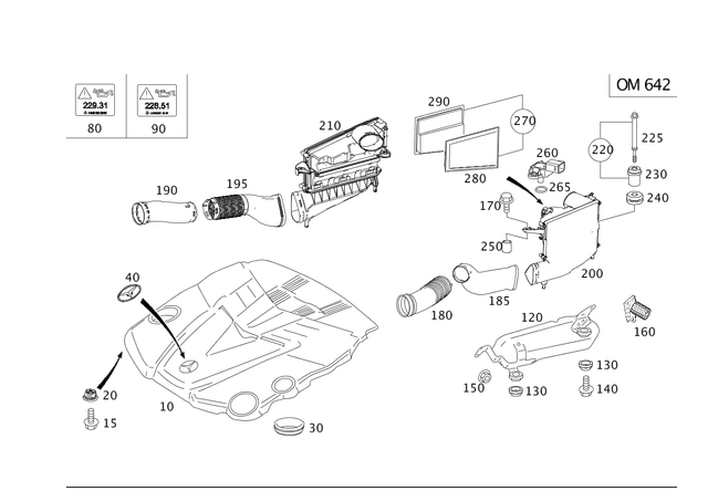 6420942804 - : Air Filter Element for Mercedes-Benz: E320, E350, GL320, ML320, R320, R350 Image