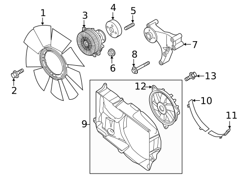Cooling Fan for 2019 Nissan NV2500 #0