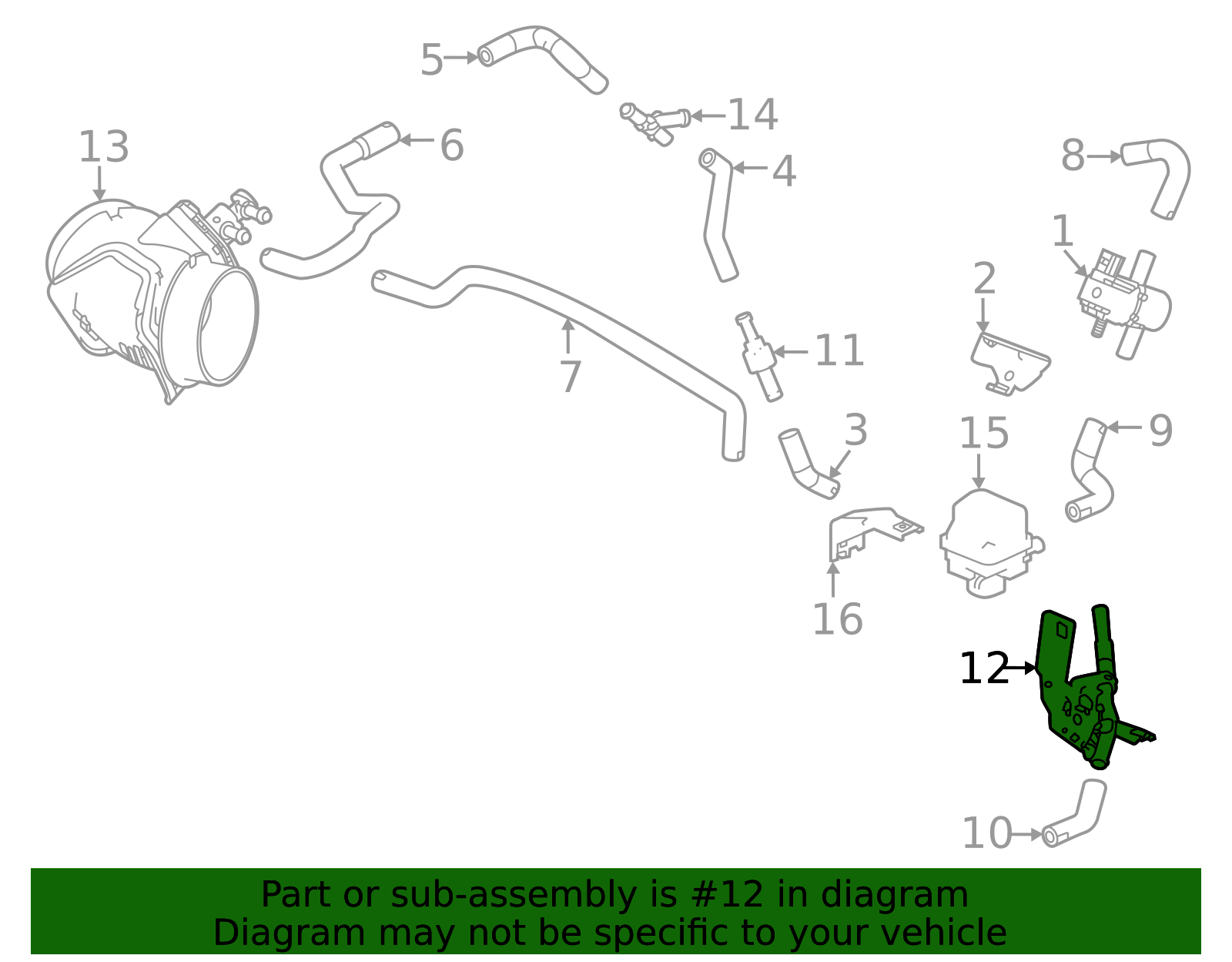 2024-2025 Acura Integra Evaporative Emissions System Lines 36163-RPY ...