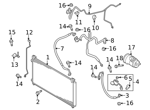 Condenser, Compressor & Lines for 2009 Mazda CX-9 #0