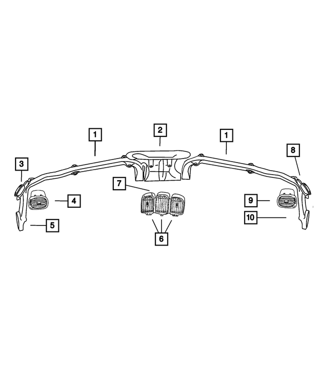 5066124AA - Air Conditioning &amp; Heater: Air Conditioning &amp; Heater Outlet for Mopar Image