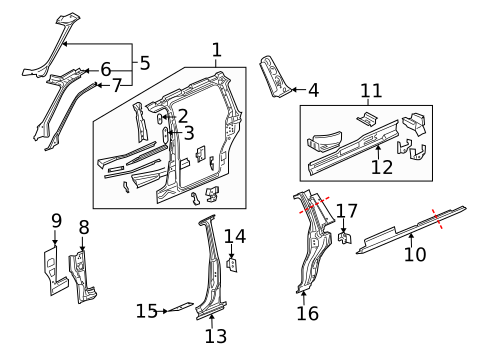 Hinge Pillar for 2007 Saturn Relay #0