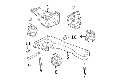 Engine & Trans Mounting for 2011 BMW 335i xDrive #4