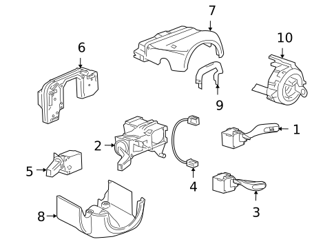 Shroud, Switches & Levers for 2008 Porsche Cayman #0