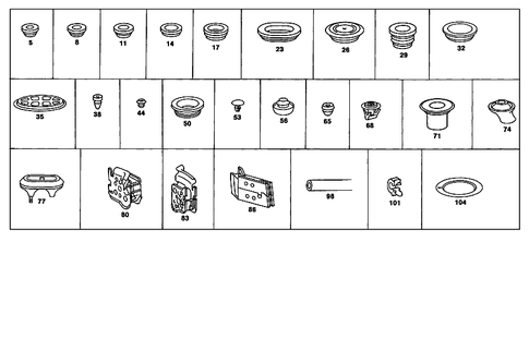 Expansion Plugs, Grommets for 1985 Mercedes-Benz 190E #0