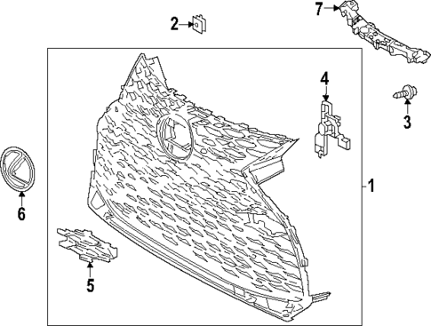 Grille & Components for 2022 Lexus IS300 #1