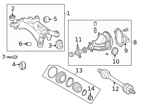 Axle & Differential for 2015 Mercedes-Benz E 63 AMG&reg; S #3