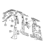 1GY87HL5AE - Interior Trim: Windshield Garnish Molding, Left for Mopar Image