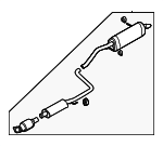 28700GG310 - Exhaust: Muffler &amp; Pipe for Kia Image
