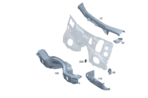 Firewall and Connecting Parts for 2025 Mercedes-Benz C63 AMG S E Performance #0