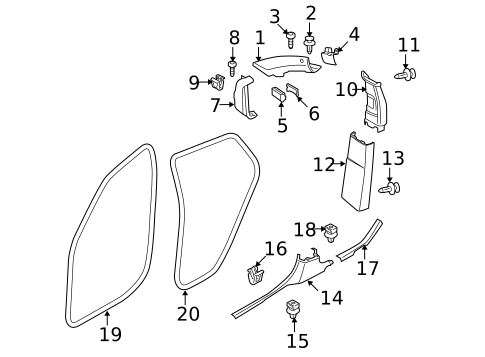 Interior Trim - Pillars for 2011 BMW X6 #0
