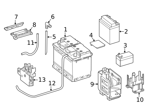 Battery & Related Components for 2019 Mercedes-Benz Metris #0