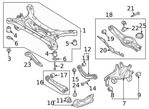 Rear Suspension for 2021 Kia K5 #1