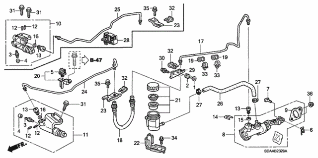 Clutch Master Cylinder for 2007 Honda Accord #0