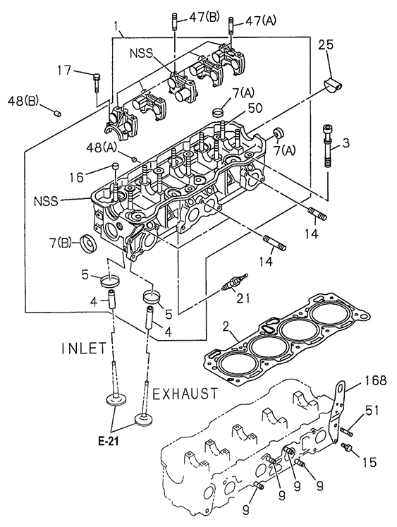 Cylinder Head (DX) for 1996 Honda Passport #0