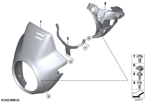 Motorcycle Trim Section, Windshield for 2025 BMW-Motorrad R 12 G/S #2