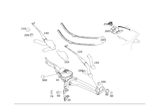 Windshield Wiper for 2008 Mercedes-Benz C300 #0