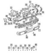 68349548AB - Frame, Bumper and Fascia: Rear Bumper Bracket, Right for Mopar Image
