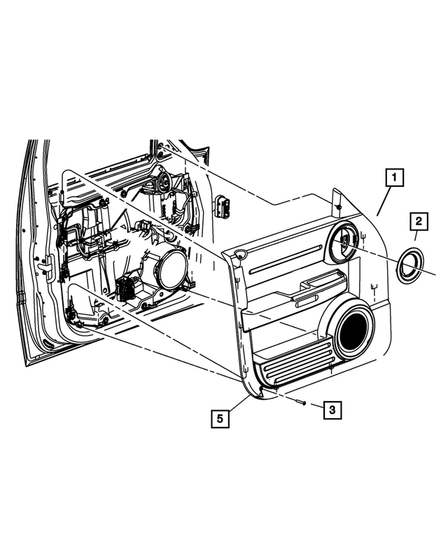 1SR171DTAA - : Front Door Trim Panel, Left for Mopar Image