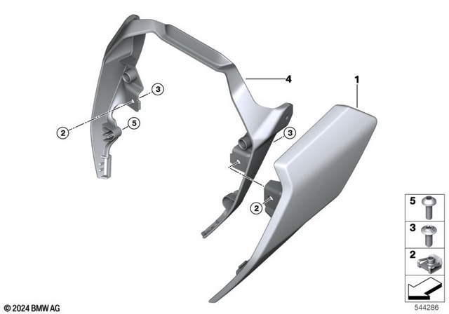 46635B34367 - Frame and Mounting Parts: Cover Headlamps Left - Rohteil/blank for BMW-Motorrad Image