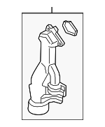 9A110603431 - Cooling System: Outlet Tube for Porsche: Boxster, Cayman Image