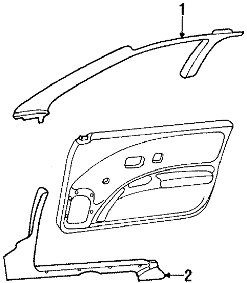Interior Trim - Pillars for 1993 Saturn SC2 #0