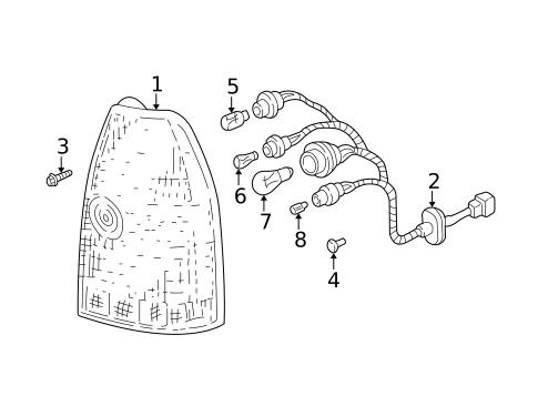 Bulbs - Chassis for 2001 Acura MDX #1