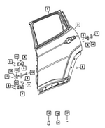 68246268AC - Doors, Door Mirrors and Related Parts: Rear Door, Right for Mopar Image