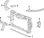 71410T56A00 - : Radiator Support for Honda: Civic Image