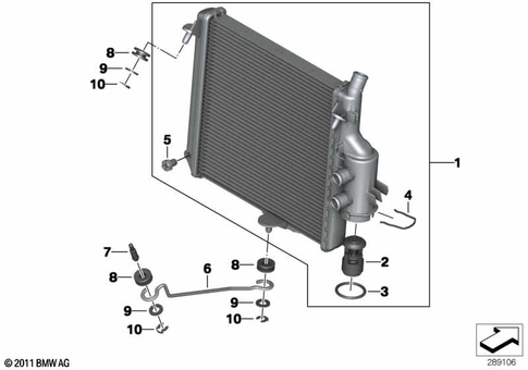 Engine Radiator with Mounting Hardware for 2019 BMW-Motorrad C 650 GT #0