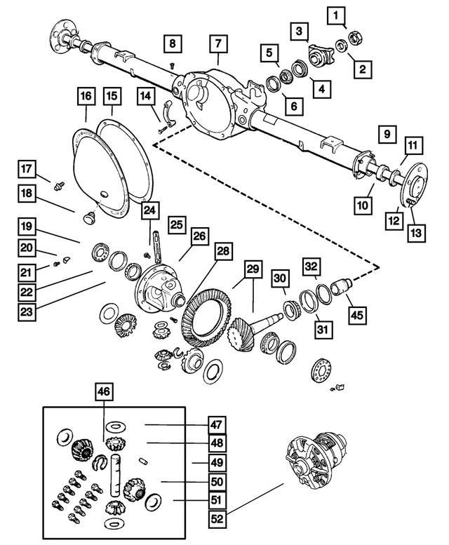 « 6028041 – Rear Axle : Chape De Pignon Ecrou pour Mopar Image »